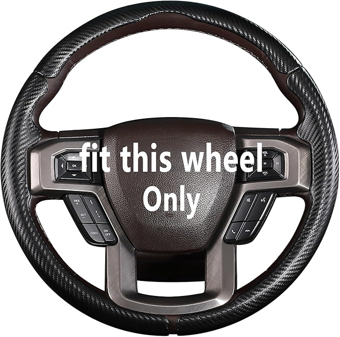 Steering Wheel Cover for Ford F150 2015-2020/ F250 2017-2022/ F350 2017-2022/ F450 2017-2022/ F550 2017-2022/ Ford Expedition 2018-2021 Steering Wheel Protector for Ford Steering Wheel Accessories