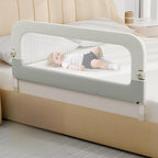 omzer Large Bed Guard Rail for Toddlers - 59inch Foldable & Adjustable Heights Baby Bed Safety Railing - Toddler Long Bed Rai