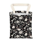Hanging Car Garbage Bag, Cute Car Trash Can Bag, Automotive Accessories for Women Men Black White Peony Flowers