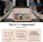 3PCS Diaper Bag Organizer Pouch Set，Clear Organizer Bags,TSA Approved Toiletry Bag,Clear Waterproof Cosmetic Bags with Zipper