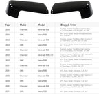 Moonlinks Compatible with 2019-2025 Chevy Silverado 1500 GMC Sierra 1500 Side Mirror Cover,Glossy Black LH & RH Side Door Exterior Rearview Mirror Cap Trim for Silverado 1500(1 Pair）
