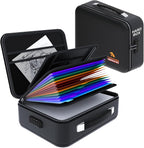 TIGERKING Fire Proof Document Safe Box with Lock and Handle – Fireproof Document Box Organizer with Hard Shell, Portable Fire