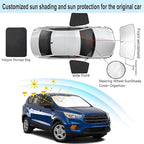 3PCS Car Window Shades Front Windshield Sun Shade Foldable Window Shade Custom Fit for 2013-2019 Fo-rd Escape Accessories Car Shades for Front Windows Anti-UV Rays Block Heat