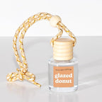 COOLGIRLCANDLES Glazed Donut Car Hanging Fragrance Oil Diffuser - Air Freshener for Essential Oils, Scents Aromatherapy Autom