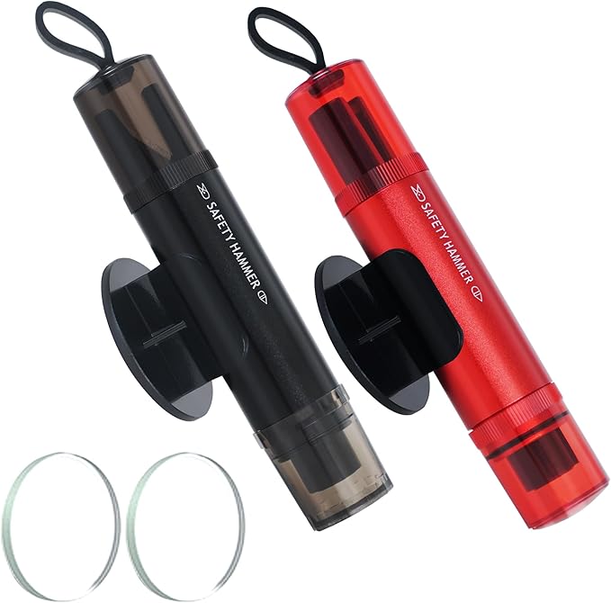 Safe Hammer Car Window Breaker Seatbelt Cutter Under Water or Fire,2 IN1 Window Breaker Tool Auto Glass Breaker Emergency Esc