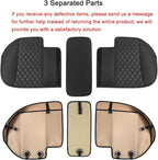 Black Panther Luxury PU Leather Rear Car Seat Cover, Compatible with Most Vehicles with 5 Seats, Adjustable Length 49-55'', D