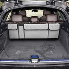 AUCELI Car Trunk Organizer, Backseat Hanging Large Storage with Adjustable Straps, Waterproof Collapsible Cargo Bag with 4 Pockets, Sturdy Space Saver Frees Trunk Floor for SUV, Truck, MPV