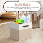 Ornavo Home 13 x 13 Storage Cube Bins, Foldable Collapsible Fabric Storage Bins Box Linen Shelf Basket Cube Organizer for Clo