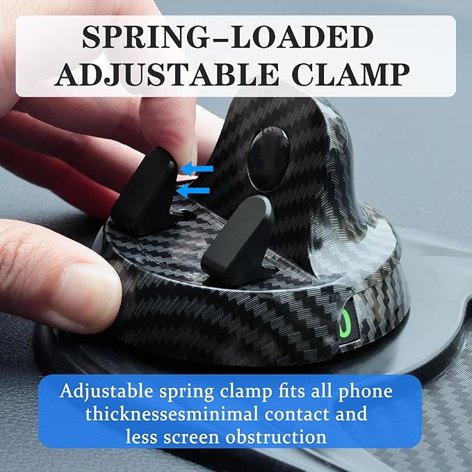 3-in-1 Multifunctional Car Anti-Slip Mat, 360° Rotating Phone Holder with Hidden Parking Number Plate, PVC Dashboard Mat, Fit