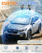 Sun Shades for Subaru CrossTrek 2018-2023 Windshield Sunshade Accessories Full Window Shades for CrossTrek Front Rear Side Window Covers with Inserts Sun Visor Blocker Privacy Car Keep Car Cool 8 PCS