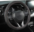 West Llama 3D Texture Steering Wheel Cover for Toyota, Anti-Slip Design, Premium Leather, Custom Fit for 14.5-15 inch, Stylis