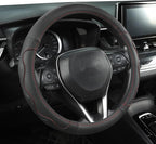 West Llama 3D Texture Steering Wheel Cover for Toyota, Anti-Slip Design, Premium Leather, Custom Fit for 14.5-15 inch, Stylis