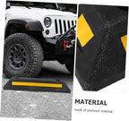 Parking Block Garage Car Stopper Reflective Stripes Heavy Duty Vehicle Stop Aid for Driveway and Rv Easy to Install Tire Stops for Garage Floor