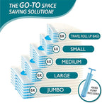 Cozy Essential Vacuum Storage Bags, 80% Compression Vacuum Seal Space Saver Plastic Packaging Bags for Clothes, Blankets, Pil