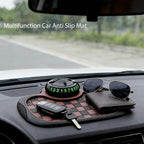 S-SNAIL-OO Multifunction Car Anti Slip Mat, 360° Rotatable Phone Holder Dashboard Pad with Temporary Parking Number, Rotatabl