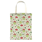 Cute Car Trash Can, Hanging Canvas Car Back Seat Organizer and Storage Bag, Funny Car Trash Bag For Travelling, Outdoor Cute Green Frog Mushroom