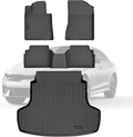 TPE Floor Mats for 2021-2026 Kia K5 (Only FWD Models) Sonata Hybrid 2020-2026 All Weather Car Floor Liners Fit Hyundai Sonata Accessories Black