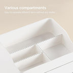 HBlife Makeup Organizer for Vanity with 2 Drawers, Large Bathroom Countertop Cosmetics Organizer Skin Care Storage, Easy to S