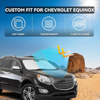for Chevrolet Equinox 2010-2017 Windshield Sun Shade - 4 Layers Car Sunshades for Front Windows Shade Cover Custom Fit Equinox Sun Visor 250T Retractable Shade Blocks UV Rays Car Accessories
