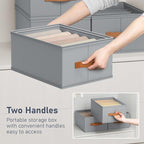 DIMJ Large Wardrobe Clothes Organizer - 8 Packs Fabric Closet Storage Organizer with Handles, Foldable Closet Organizers Divi