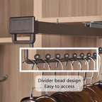 Pull-Out Clothes Rail, Extendable Clothes Hanger, Bearing 35kg, Closet Clothes Rod, Damping Double Slide Rail, Valet Rod (Col