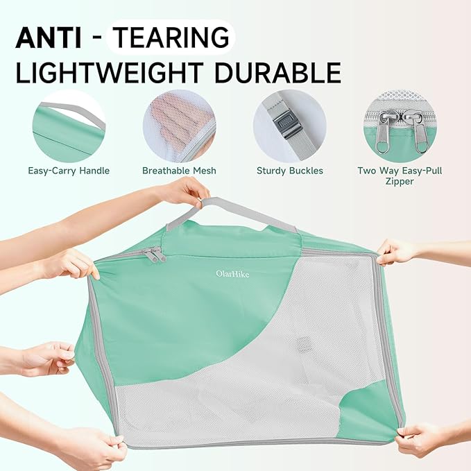 11 Set Packing Cubes for Travel, Gifts for Women Mom Kids, TSA Approved Bags for Makeup, Cosmetic, Toiletry, Suitcase Organiz