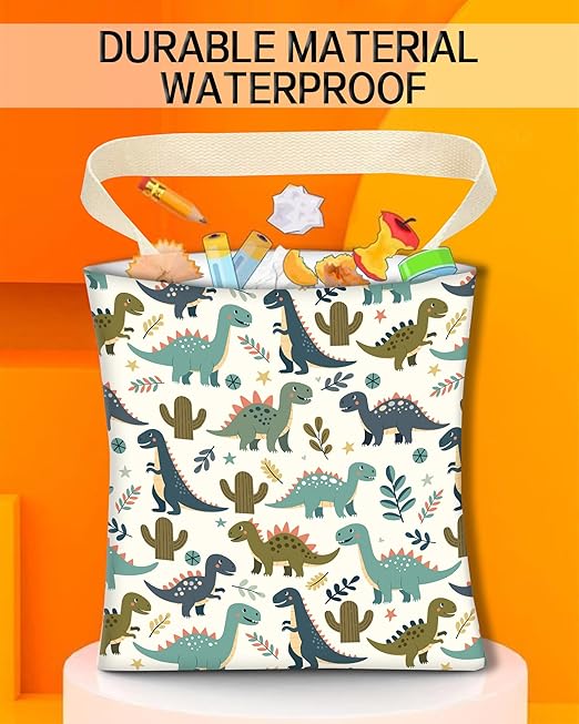 Car Trash Can, Durable Hanging Car Trash Garbage Bag, Cute Automotive Garbage Cans Organizer, Cute Green Dinosaur