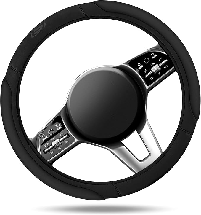 Skechers Steering Wheel Cover, Memory Foam Car Steering Wheel Cover,14.5-15inch Anti-Slip Safety Comfortable Desgin, Universa