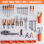 INCLY 330PCS Upgraded Pegboard Accessories Organizer Kit, Peg Board Hooks Assortment with Bins & Cups for Organizing Tools, F