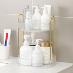 YCIA&DONE 360 Rotating Makeup Organizer and Storage for Vanity Bathroom Countertop, High Capacity Cosmetic Skincare Perfume O