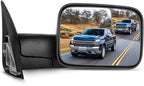 SCITOO Compatible fit For Dodge Towing Mirror Passenger Side Rear View Mirror 1994-2001 For Dodge For Ram 1500 2500 3500 Manual Control Manual Telescoping Folding Feature