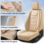 Coverado Car Seat Covers, Front Covers for Cars, Car Seat Cover Front Seats, Car Seat Protector Waterproof, Leather Car Seat 