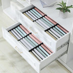 Qozary 4 Pack Drawer Organizers for Clothing, 10 Grids Foldable Dresser Drawer Organizers, Clothes Organizer for Folded Cloth
