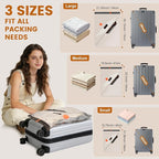 12 Packs Vacuum Storage Bags with Rechargeable Pump for Travel, Vacuum Seal Bags for Clothing Blankets Bedding, Space Saver C