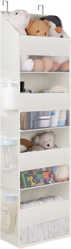 GRANNY SAYS Over the Door Organizer, 4-Shelf Behind the Door Storage with 6 Pockets and Clear Window, Waterproof Anti Tilt 35