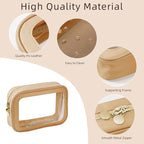 5PCS Diaper Bag Organizer Pouch Set，Clear Organizer Bags,TSA Approved Toiletry Bag,Clear Waterproof Cosmetic Bags with Zipper