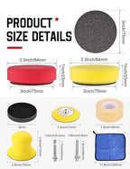 130Pcs Headlight Restoration Kit, 3 Inch Wet Dry Sanding Discs 80-5000 Grit with Drill Attachments & Polishing Pads, Car Head