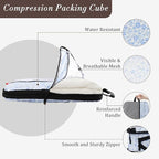 U+U 4 Set Compression Packing Cubes - Ultralight Travel Organizers, Space-Saving Suitcase Organizer, Expandable Packing Cubes