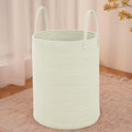 JMvicyroam Large Woven Laundry Basket Hamper,60L Cotton Rope Storage Bin for Blankets,Toys and Clothes,Decorative Tall Nurser