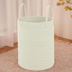 JMvicyroam Large Woven Laundry Basket Hamper,80L Cotton Rope Storage Bin for Blankets,Toys and Clothes,Decorative Tall Nurser