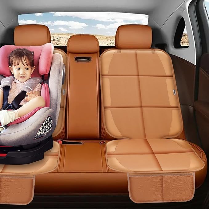 Meolsaek Car Seat Protector for Child Car Seat, Durable 600D Fabric Waterproof Car Seat Cover with Thick Pad Non-Slip Backing