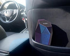 Ginsco Car Trash Can with Lid, 2 Pack Mini Car Trash Can Cup Holder, Cars Garbage Can Car Accessories for Interior, Leakproof Car Trash Bin, Multipurpose Trash Can for Cars, Home (Iridescent Blue)