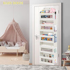 KYEVIS Over The Door Organizer, 5 Shelves Closet Door Hanging Organizer with 10 Mesh Pockets, Nursery Closet Organizer, Baby 