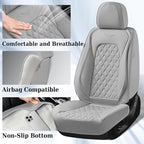 Coverado Front Seat Covers, Waterproof Nappa Leather Dust-Proof Protectors, Universal Fit for Most Vehicles, Anti-Scratch Sea