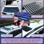 Car Rooftop Cargo Tie Down Hook Straps,Adjustable Roof Cargo Carrier Straps for Car Roof Bag,No Roof Rack Required,6Pcs