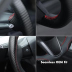 MEWANT Hand Stitched Steering Wheel Cover for Tesla Model 3 2017-2023 / Model Y 2020-2023 for Tesla Model 3/Y Accessories