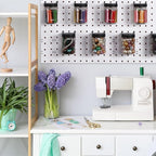 Unittype 20 Set Pegboard Organizer Accessories Peg Boards Jars with Lids Plastic Pegboards Bins Storage Containers Clear Peg 