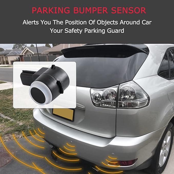 JDMSPEED Set of 4 Pcs Rear Bumper Backup Parking Sensor w/O-Ring Replacement for Chevrolet Cadillac GMC Chevy Saturn Buick Replaces 25961317 15239247 25961321 21995586 25962147 Parking Assist Sensors