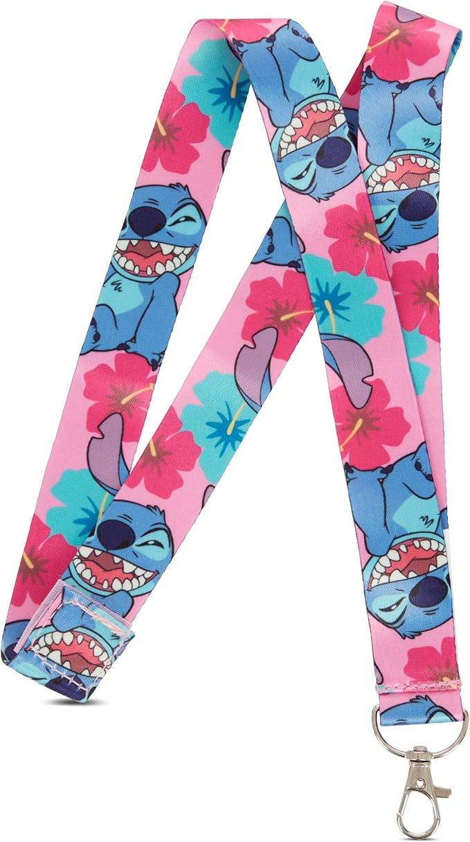 Lilo and Stitch Lugagge Tag - Pink 3 Peice Lugagge Tag and Lanyard Set - Officially Licensed Disney Merchendise