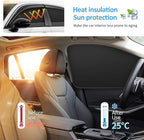 Window Sun Shade Car Curtains - Side Thiken Sun Shades Magnetic 100% Block Light Car Window Covers with Cooler Feeling (Black, T-4pcs)
